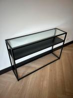 Sidetable met glas, Ophalen, Gebruikt, 100 tot 150 cm, Glas