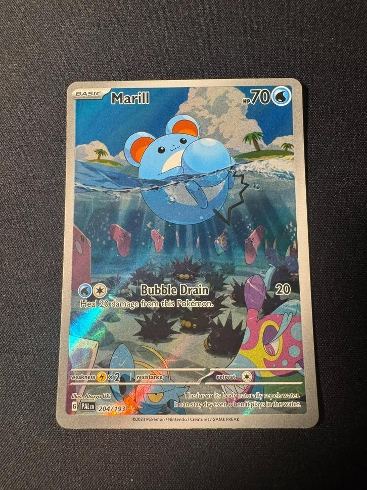 Marill 204/193 - Paldea Evolved, Hobby en Vrije tijd, Verzamelkaartspellen | Pokémon, Zo goed als nieuw, Losse kaart, Ophalen of Verzenden