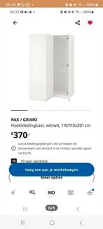 Pax ikea hoekkast zgan 201 cm HOOG, Huis en Inrichting, Kasten | Kledingkasten, Ophalen, Zo goed als nieuw, 200 cm of meer