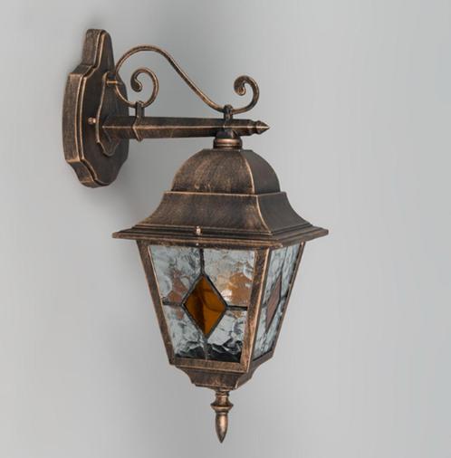 Stijlvolle QAZQA buitenwandlamp – Vintage brons, Huis en Inrichting, Lampen | Hanglampen, Nieuw, Minder dan 50 cm, Glas, Ophalen
