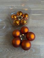 Glazen oranje kerstballen, Diversen, Kerst, Ophalen of Verzenden, Nieuw