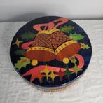 Kerstdoos houten gelakte doos strowerk kerstklok dia 18 cm, Diversen, Ophalen of Verzenden, Zo goed als nieuw