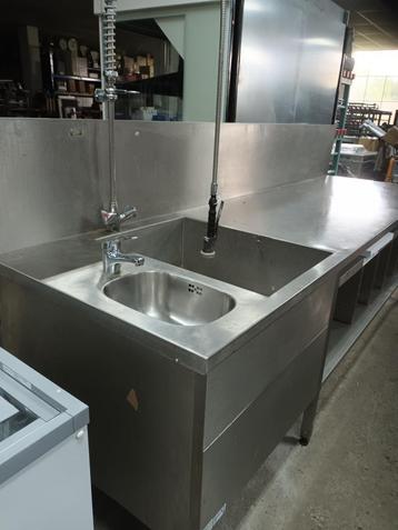 Spoeltafel 285x83x94 cm ascobloc rvst. beschikbaar voor biedingen