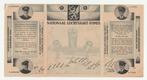 Uiver Postgirobiljet Nationaal Luchtvaartfonds uit 1934, Gebruikt, Verzenden, Overige typen, X