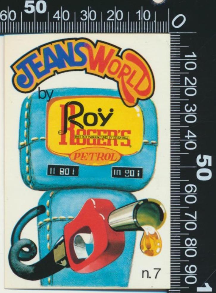 Sticker: Roy Rogers Jeans and Jacket (4), Verzamelen, Stickers, Zo goed als nieuw, Bedrijf of Vereniging, Ophalen of Verzenden