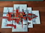 4-luik Schilderij - Abstract Kunstwerk, Ophalen