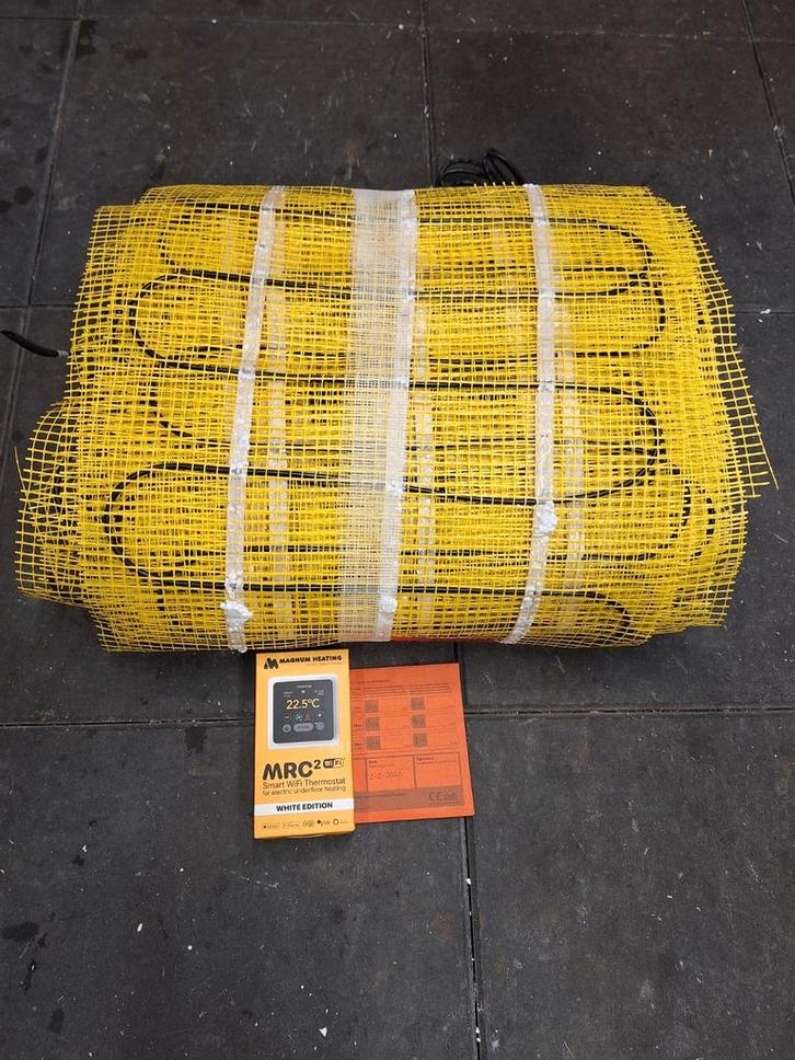 Magnum Vloerverwarming 12m2 + WiFi Thermostaat - Compleet, Doe-het-zelf en Verbouw, Verwarming en Radiatoren, Nieuw, Thermostaat