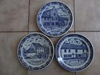 Schinveld (Limburg): harmonie, drie Delfts Blauw wandborden, Ophalen of Verzenden
