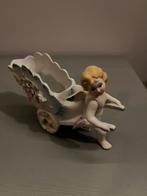 Antieke Porseleinen Engel met Kar, Antiek en Kunst, Antiek | Keramiek en Aardewerk, Ophalen