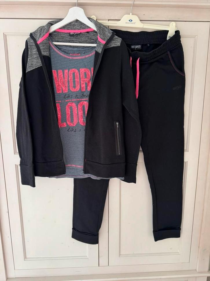 Dames sportkleding S/L, Kleding | Dames, Sportkleding, Zo goed als nieuw, Fitness of Aerobics, Maat 42/44 (L), Zwart, Ophalen of Verzenden