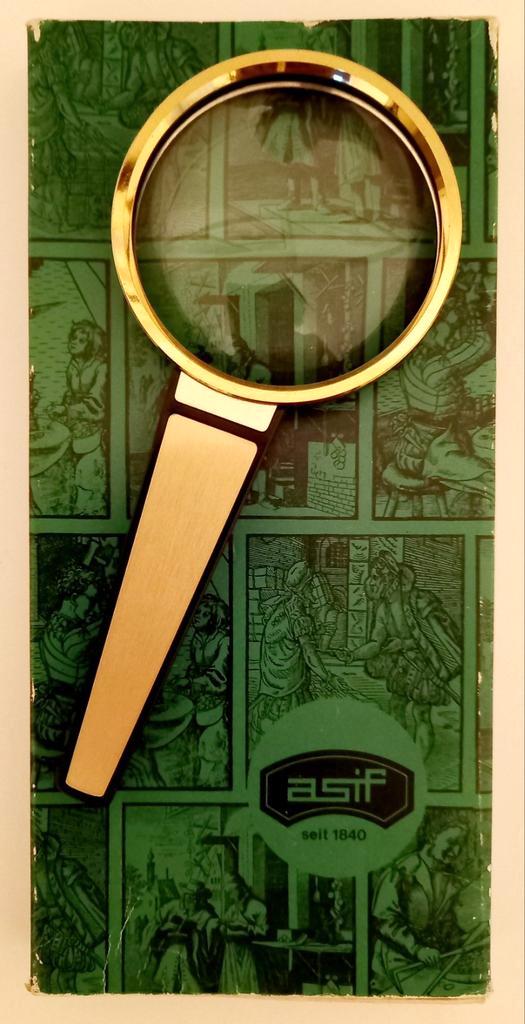 Loep/vergrootglas Asif vintage/antiek made in Germany, Hobby en Vrije tijd, Vergrootglazen, Loepen en Loeplampen, Zo goed als nieuw