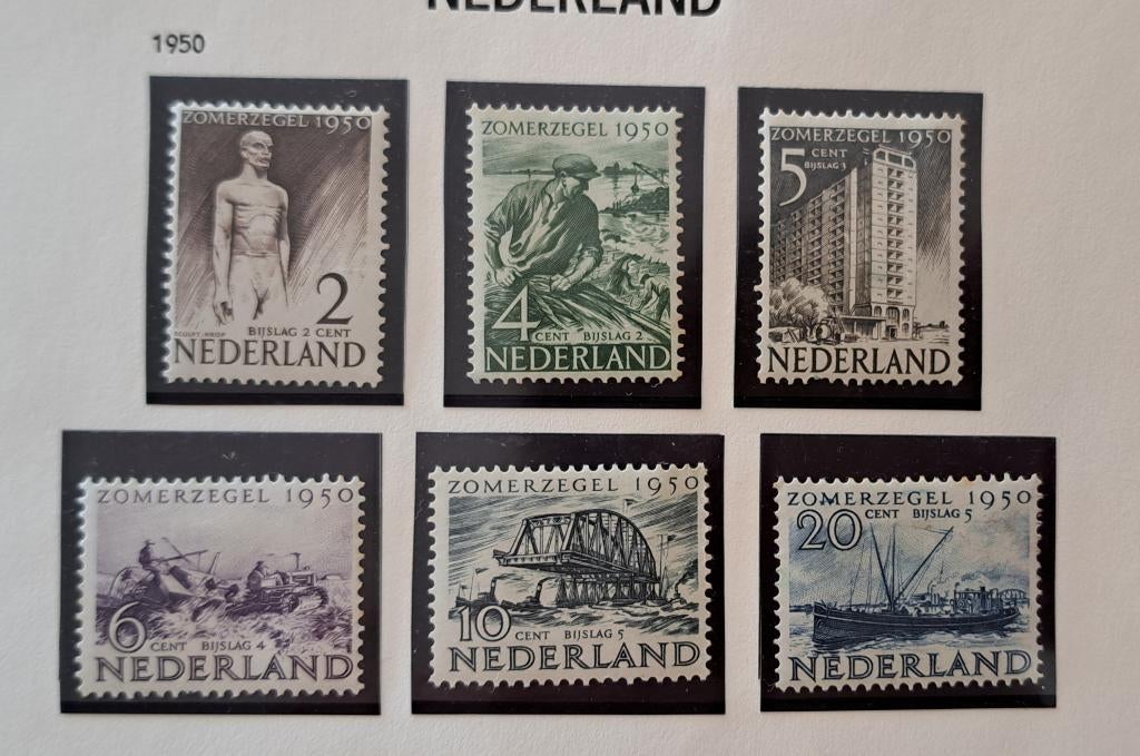Nederland 1950 nvph 550/555 ongebruikt (Davo), Ophalen of Verzenden, Na 1940, Postfris
