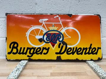 Origineel emaille bord Burgers Deventer beschikbaar voor biedingen
