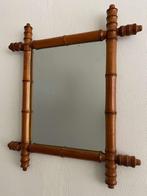 Antiek Faux Bamboo wandspiegeltje, Ophalen of Verzenden, Rechthoekig, Minder dan 50 cm, Minder dan 100 cm