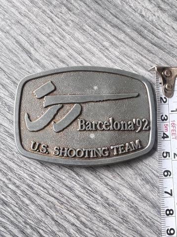 riem gesp belt buckle USA Olympic shooting team 1992 beschikbaar voor biedingen