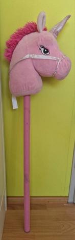 Roze unicorn stok paardje met geluid, Ophalen, Gebruikt