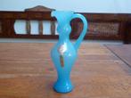 Vintage opaline vaasje – karafje in blauw, 18 cm.