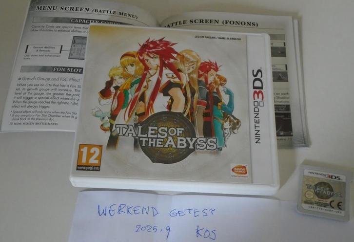 Tales of the Abyss voor 3DS / N2DS, Spelcomputers en Games, Games | Nintendo 2DS en 3DS, Zo goed als nieuw, Role Playing Game (Rpg)