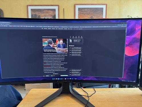 Alienware AW3423DWF 34" z.g.a.n., Computers en Software, Monitoren, Zo goed als nieuw, 151 t/m 200 Hz, DisplayPort, HDMI, USB-C
