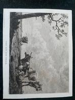 Oude prent van vee op de weide, Ophalen