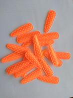 20 kniphoesjes haarknip hoesje 55mm neon oranje stip wit, Nieuw, Ophalen of Verzenden, Materiaal