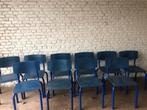 10 leuke vintage industriële blauwe stoelen, Huis en Inrichting, Stoelen, Ophalen, Zo goed als nieuw, Blauw, Vijf, Zes of meer stoelen
