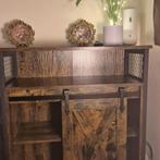 Opbergkastje met Schuifdeur - Industrieel - Bruin/zwart, Ophalen, Met deur(en), Nieuw, 50 tot 100 cm