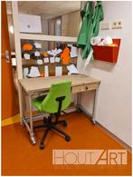 Bureau steigerhout en steigerbuis met lade en slot, Huis en Inrichting, Bureaus, Info@hout-art.nl, Nieuw, Ophalen of Verzenden