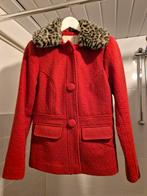 King Louie Rood Winterjasje Luipaard Kraag - Maat M, Maat 38/40 (M), Ophalen of Verzenden, Jasje, King Louie