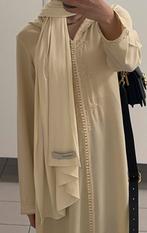Creme/gebroken wit - Djellaba/Abaya, Kleding | Dames, Gelegenheidskleding, Ophalen of Verzenden, Zo goed als nieuw, Wit, Overige typen