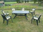 Complete tuinset met 6 Hartman stoelen, Tuin en Terras, Ophalen, Kunststof, Gebruikt, 6 zitplaatsen