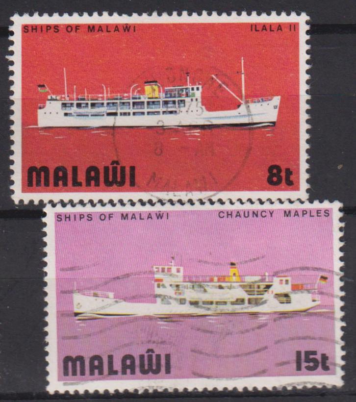 Malawi Passagiers Schepen, Postzegels en Munten, Postzegels | Thematische zegels, Gestempeld, Overige thema's, Ophalen of Verzenden