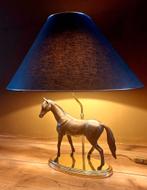 Unieke schemerlamp met koperen paard, Huis en Inrichting, Lampen | Tafellampen, Ophalen, Minder dan 50 cm