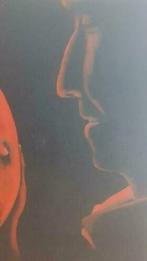 Olieverf schilderij zwangere buik met man, Ophalen