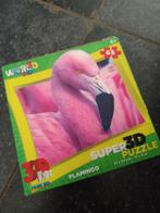 3D puzzel flamingo, 63 stukjes, 4+, Ophalen of Verzenden, Meer dan 50 stukjes, Zo goed als nieuw, 6 jaar of ouder