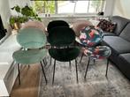 Eetkamerstoelen 6 stuks, Huis en Inrichting, Stoelen, Ophalen, Gebruikt, Overige kleuren, Metaal