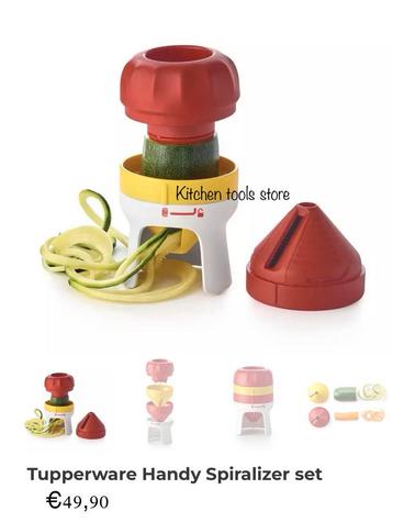 Tupperware handy spiralizer set decogroente + 2 inzetstuk beschikbaar voor biedingen
