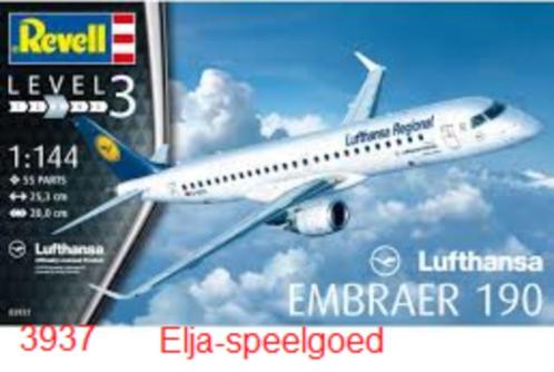 Revell 1:144 EMBRAER 190 Lufthansa 3937 modelbouw vliegtuig, Hobby en Vrije tijd, Modelbouw | Vliegtuigen en Helikopters, Nieuw