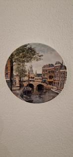 Wandbord, Langs de Leidse Nieuwe Rijn, Koos van Loon, Ophalen of Verzenden, Zo goed als nieuw