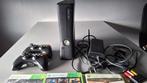 Xbox 360, Ophalen, Gebruikt, 250 GB, Met 2 controllers