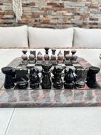 Vintage marmeren schaakspel, Ophalen of Verzenden, Gebruikt