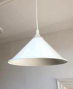 Vintage kegelvormige hanglamp van Massive - jaren 80 - wit, Vintage, Ophalen of Verzenden, Zo goed als nieuw, Metaal