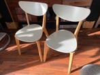 NORDMYRA stoelen ikea wit 2x, Huis en Inrichting, Stoelen, Twee, Gebruikt, Wit, Hout