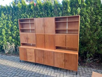 Retro mid century wandkast wandsysteem  beschikbaar voor biedingen