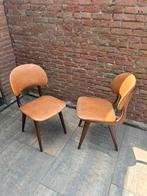 Paar teakhouten vintage Louis van Teeffelen stoelen, Huis en Inrichting, Stoelen, Ophalen, Zo goed als nieuw, Twee