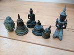 Set van 5 bronzen beeldjes – uniek en spiritueel, Ophalen of Verzenden, Zo goed als nieuw