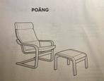 IKEA - POANG CHAIR with FOOTREST, Ophalen, Hout, 75 tot 100 cm, Zo goed als nieuw