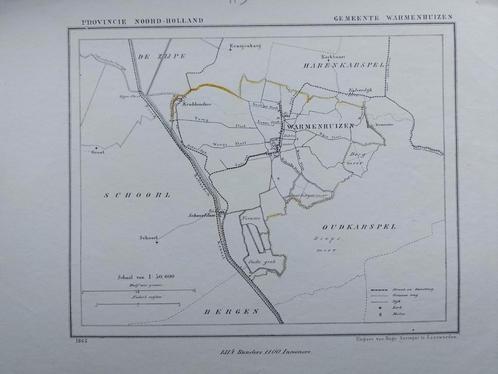 55 / Warmerhuizen Krabbendam Schoorl Litho 1865 J. Kuyper, Antiek en Kunst, Kunst | Litho's en Zeefdrukken, Ophalen of Verzenden