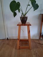 Vintage barkruk plantentafel bijzettafel atelierstoel, Ophalen, Gebruikt, 55 tot 75 cm, Rechthoekig