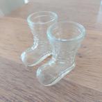 MF - 2 shot glaasjes - boots / laarzen, Verzamelen, Glas en Borrelglaasjes, Ophalen of Verzenden, Zo goed als nieuw, Borrel- of Shotglas
